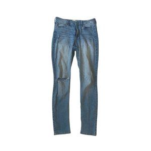 Hollister Skinny Light Blue Jeans Ripped Distressed Women's Size 5